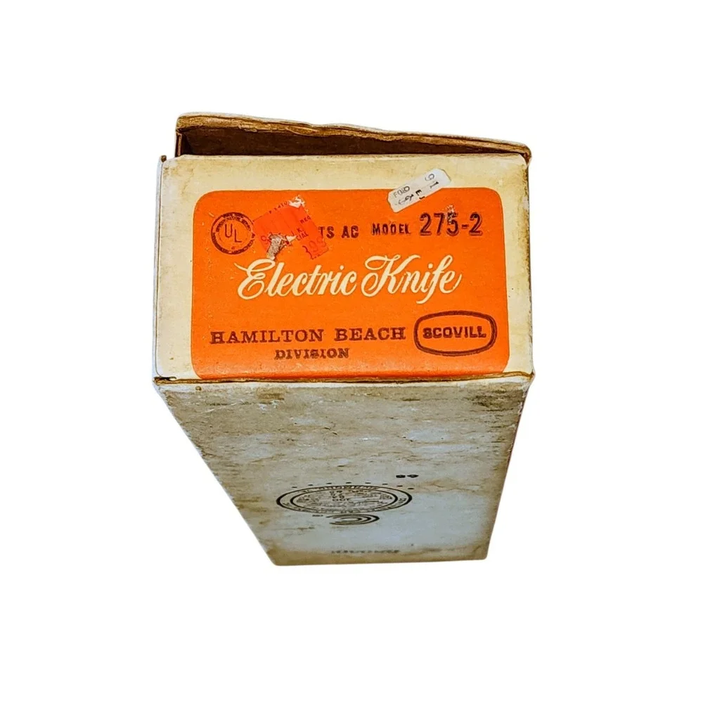 🔥 VINTAGE HAMILTON BEACH ELECTRIC KNIFE ORIGINAL BOX 275-2 RETRO BEAUTIFUL 🔥